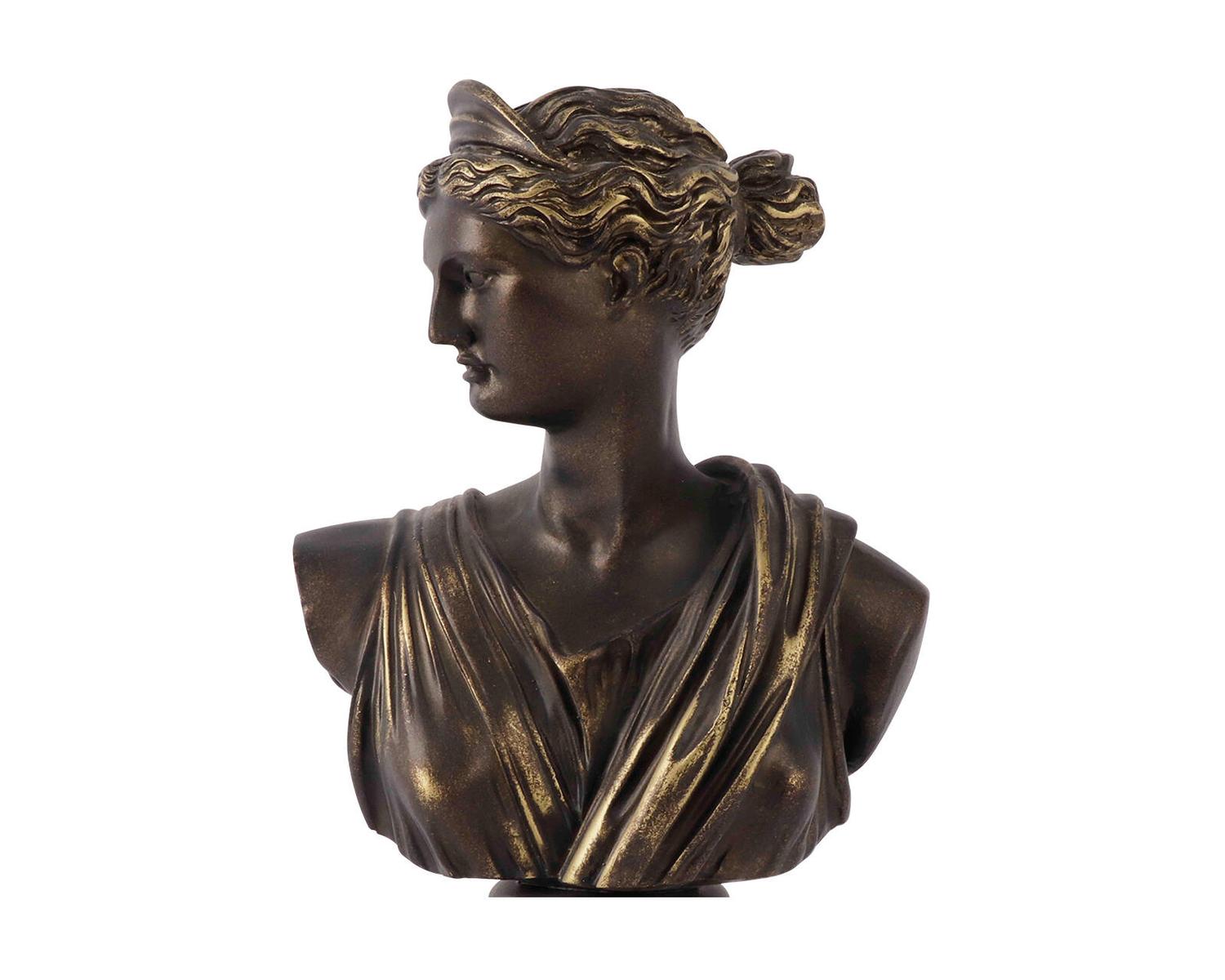 Busto Diosa Artemisa Bronce 13"