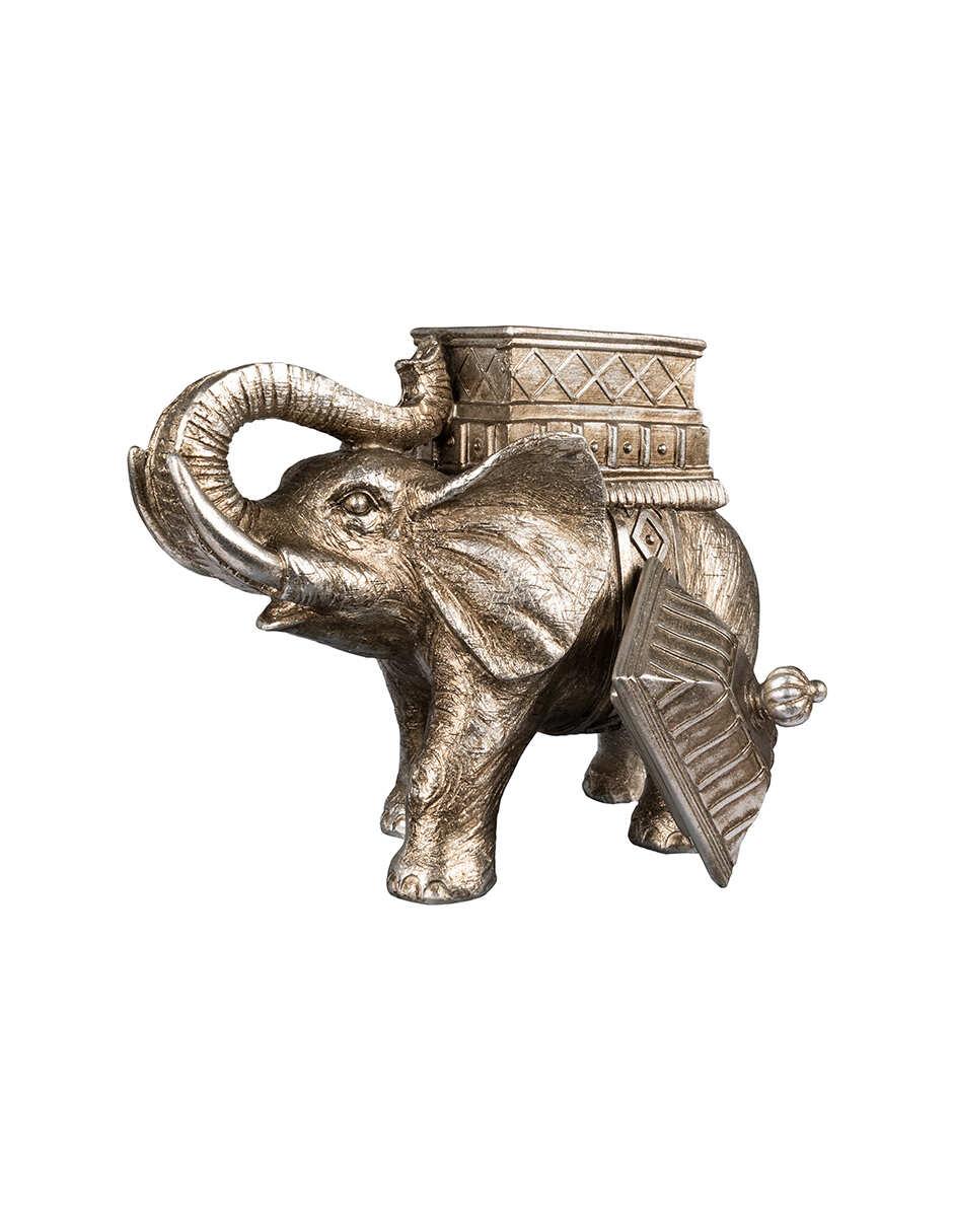 Elefante Sabiduría Y Prosperidad De Poliresina Con Alhajero