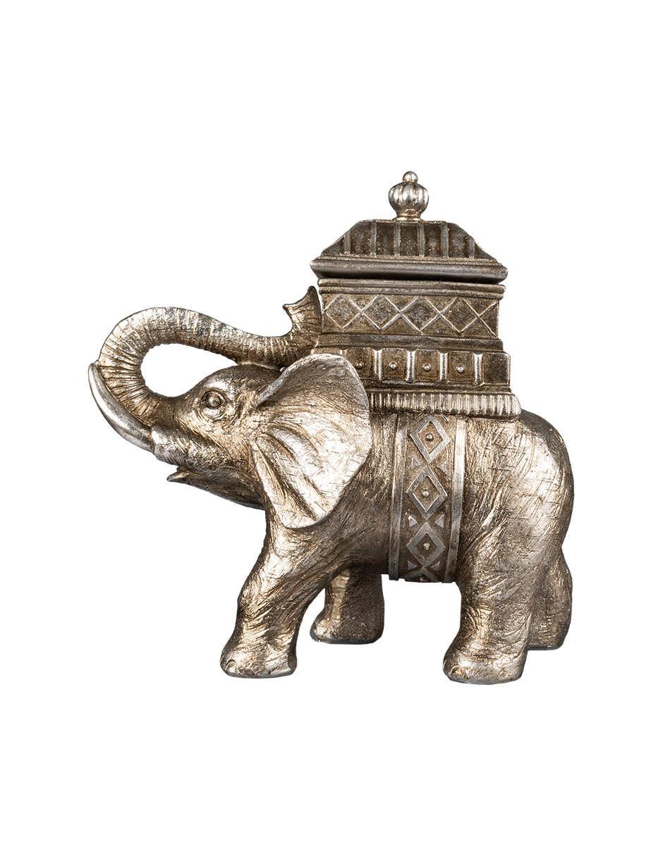 Elefante Sabiduría Y Prosperidad De Poliresina Con Alhajero