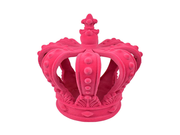 Corona Decorativa Terciopelo Fucsia de Resina