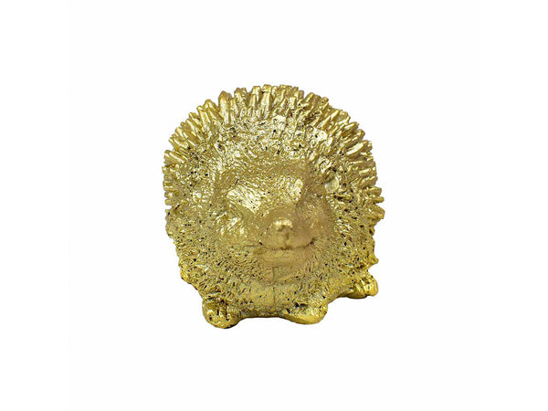 Figura de Erizo color Dorado hecho de Poliresina