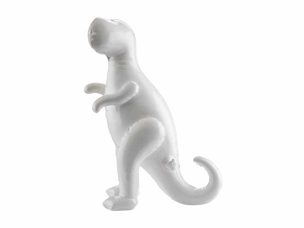 Figura De T-rex Decorativo En Color Blanco