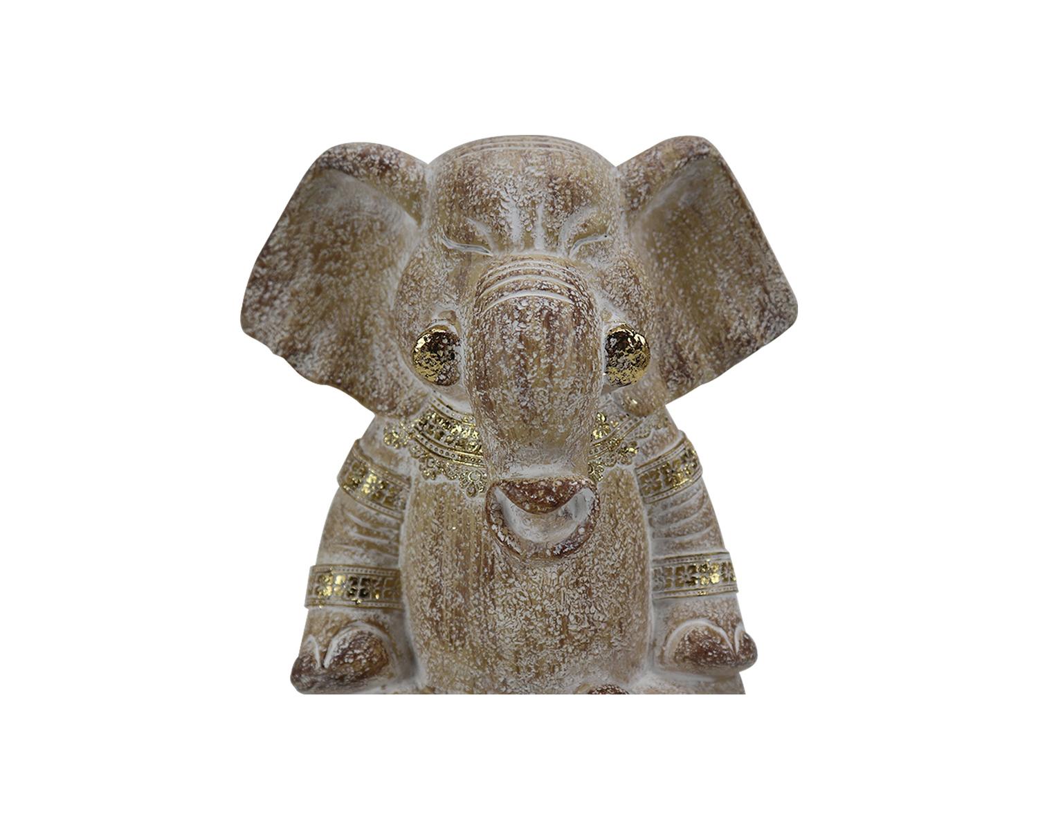 Elefante Ganesha Blanco y Dorado